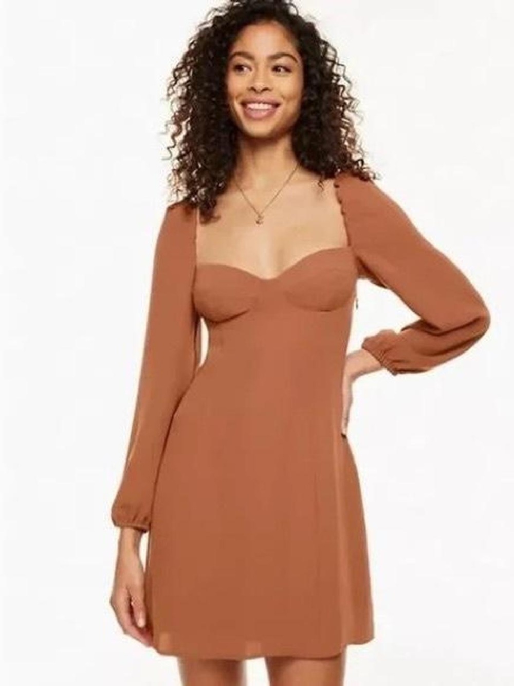 Aritzia Wilfred New Novella Dress in Brown